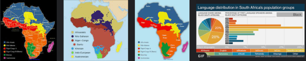 How many languages do african people speak - African maps per languages