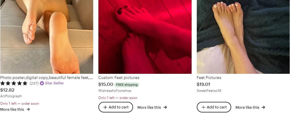 How to sell your feet pics online - Etsy is a good place to safely sell your feet pics in 2023